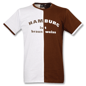 08-09 St Pauli Hamburg Tee Brown/White