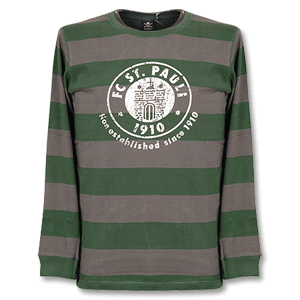 08-09 St Pauli L/S Tee Non Established - Grey/Green