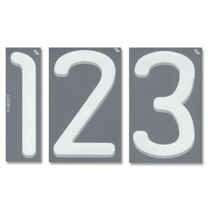 None 09-11 Adidas Front Number (10cm) - White