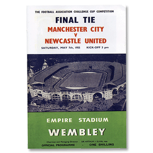 None 1955 FA Cup Final Replica Programme - Man City v Newcastle