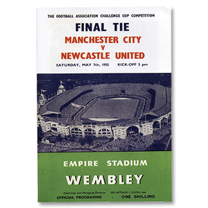 1955 FA Cup Final Replica Programme - Man City v Newcastle