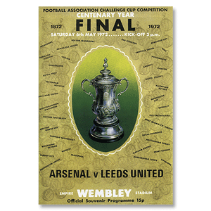None 1972 FA Cup Final Replica Programme - Arsenal v Leeds