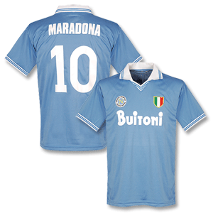None 1987 Napoli Home Replica   No.10 Maradona (South