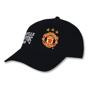None 2008 Man Utd European Champions Cap - Black
