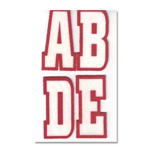 None 96-97 Ajax Home Loose Letters - White/Red
