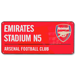 None Arsenal Colour Street Sign - 40cm x 18cm