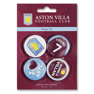 None Aston Villa Button Badge Set