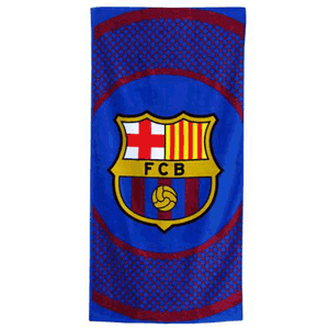 None Barcelona Bullseye Large Velour Beach Towel