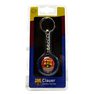 None Barcelona Crest Spinner Key Ring