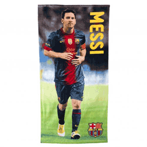 None Barcelona Messi Large Velour Beach Towel