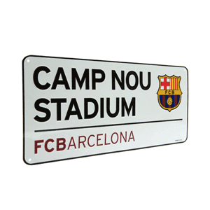 None Barcelona Nou Camp Stadium Metal Street Sign