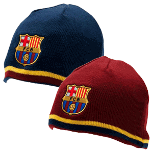 None Barcelona Reversible Knitted Hat - Red/Navy