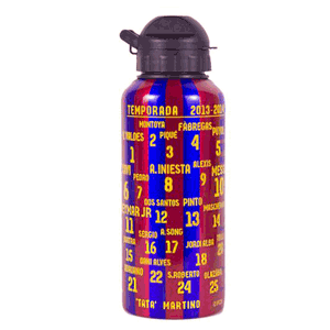 None Barcelona Squad Aluminium Drinks Bottle (400ml)