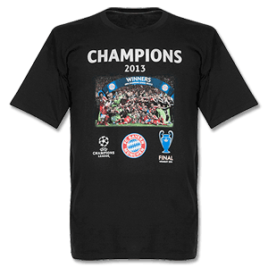 None Bayern Munich Black Champions T-Shirt 2013