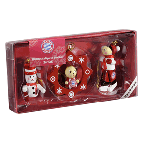 None Bayern Munich Christmas Tree Figures (Set of 3)