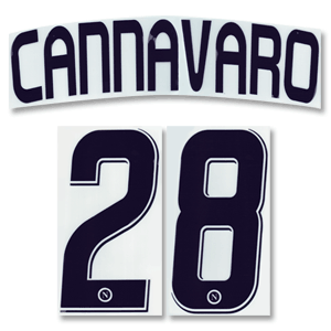 None Cannavaro 28 07-08 Napoli Away Name and Number