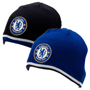 None Chelsea Reversible Knitted Hat - Royal/Black