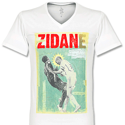 None Football Culture ``Zidane`` V-Neck T-Shirt - White