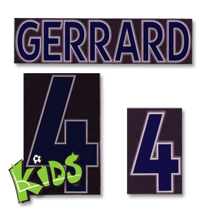 None Gerrard 4 05-07 England Home - Kids Name and