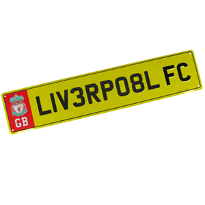None Liverpool Metal Number Plate Sign (11cm x 52cm)