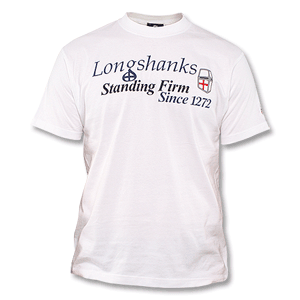 None Longshanks Slogan T-Shirt - White/Navy Logo