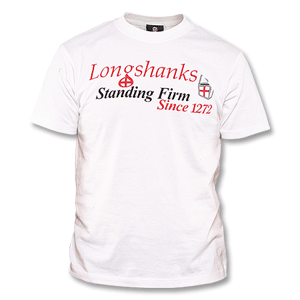 None Longshanks Slogan T-Shirt - White/Red Logo