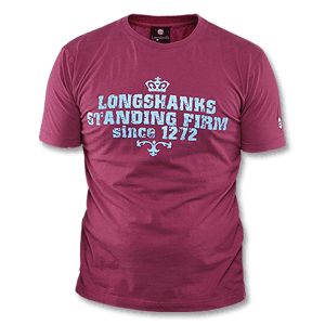 None Longshanks Standing Firm T-Shirt - Burgundy/Blue