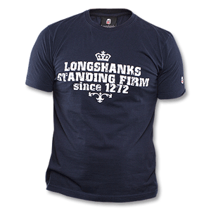 None Longshanks Standing Firm T-Shirt - Navy/White Logo