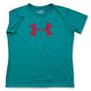 None Under Armour Big Logo T-Shirt - Girls - Turquoise