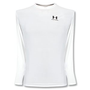 None Under Armour Heat Gear Compression L/S Tee - White