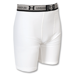 None Under Armour Heat Gear Long Compression Short - White