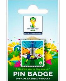 None WC 2014 Poster Pin Badge - Brazilia