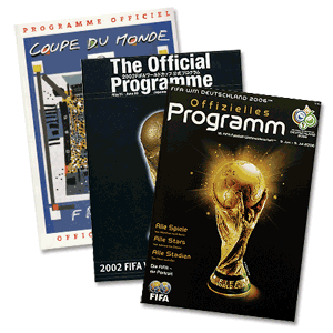 None World Cup Collectors Programmes - Set of 3