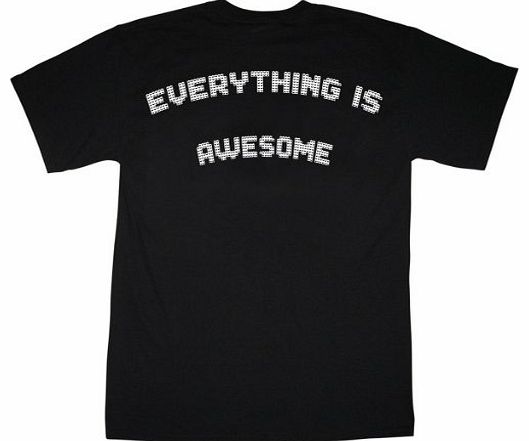 NoobLoob Everything Is Awesome In Bricks T Shirt Small