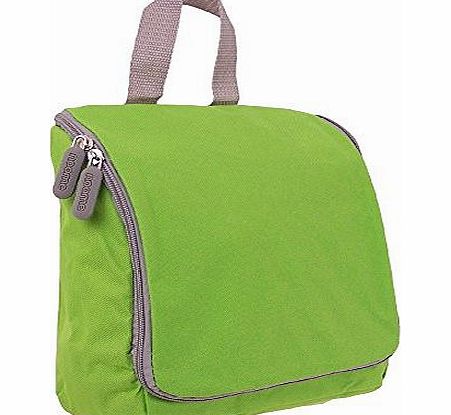 noome Mens/Ladies Hanging Large Toiletry Wash Bag with Hook (Green/Grey Zips)