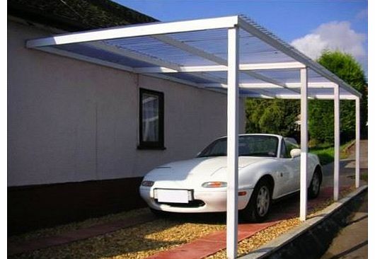 Norfolk Greenhouses Standard Carport White 5.7m with 2.5m Legs
