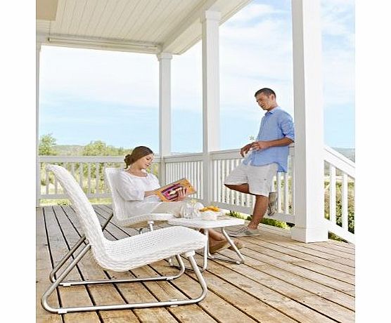 Norfolk Leisure Rio Set Rattan White by Keter