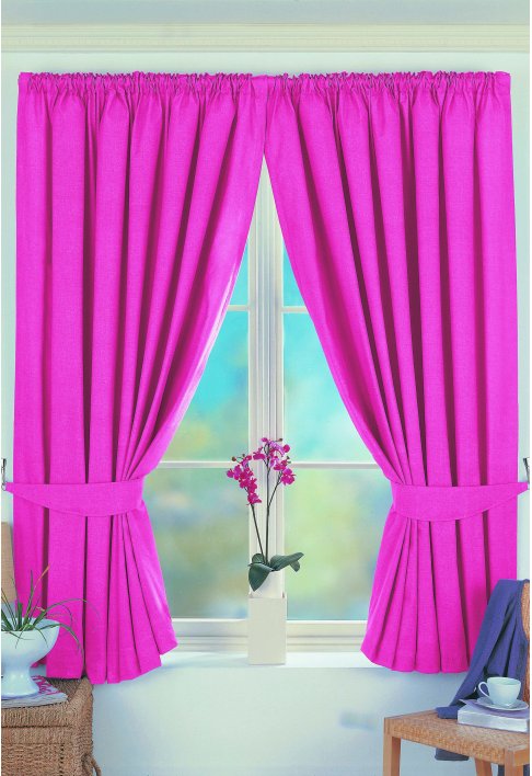 Norfolk Pink Lined Curtains