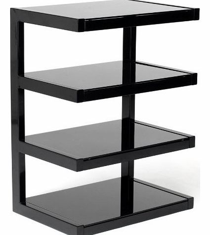 Esse 4 Shelf with Glass for Hi-Fi Systems - Black
