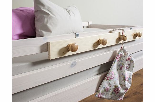 Northshore Coat Hook PINE Coat rack for Cabin Bed , Bunk Bed Ideal for Mid Sleepers