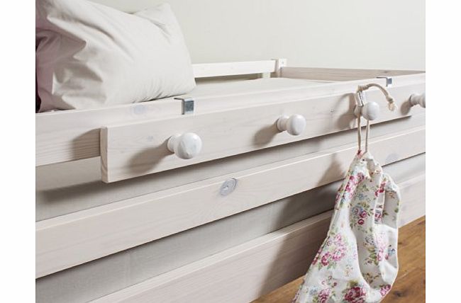 Coat Hook WHITEWASH Coat rack for Cabin Bed , Bunk Bed Ideal for Mid Sleepers