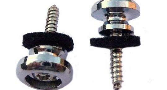 Northwest Guitars 2 x Modern Style Strap Pins for Stratocaster / Telecaster - Chrome