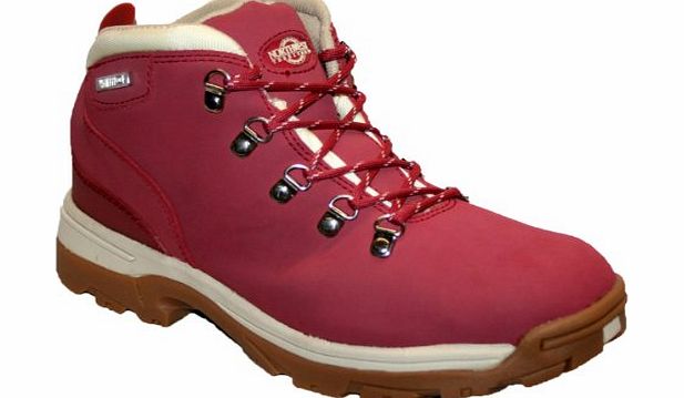 Northwest Territory Ladies Trek Leather Upper Lightweight Fully Waterproof, Walking/Hiking/Trekking Winter Boots - Colour: Red - Size: 7UK