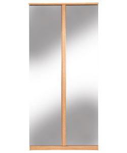 Norway 2 Door Mirrored Wardrobe - Oak