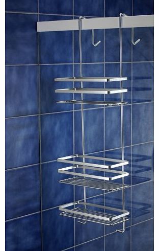 Norwood Satina Chrome Hanging Shower Cubicle Tidy Swedish Made 79cm