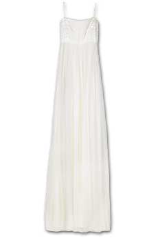 Velvet stitched chiffon gown