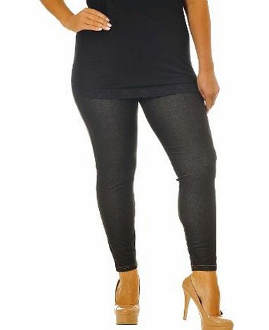 Nouvelle Plain Elastic Jeggings Black Size 18