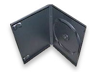 Novatech 10 Pack Of Full Size Black DVD Cases For DVD Media - Full DVD Case size