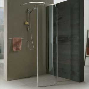 Novellini Go 7 Freestanding Curved Glass Panel