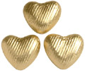 100 Gold foil wrapped, milk chocolate hearts